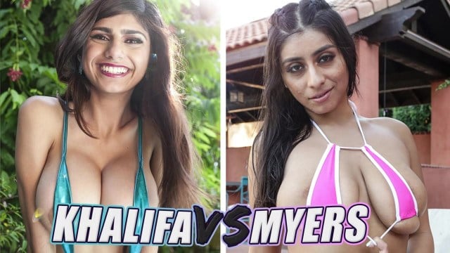 Mia Khalifa и Violet Myers захотели показать другу, кто лучше трахается в пизду